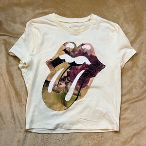 Rolling Stones Graphic Crop Top